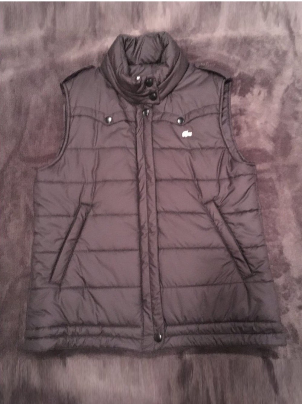 Lacoste Black Puffer Vest Women's (Size: 38) - NWOT